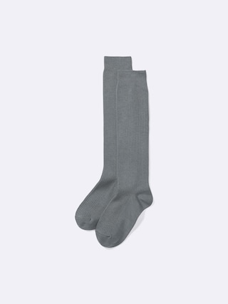 リブハイソックス 【レディース】 【インナー・下着】【GU公式/ジーユー】 【GRAY】 リブハイソックス 【レディース】 【インナー・下着】【GU公式/ジーユー】 【GRAY】