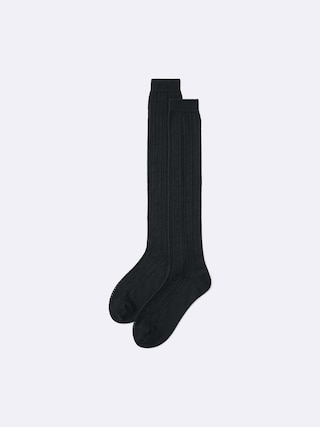 透かし編みハイソックス 【レディース】 【インナー・下着】【GU公式/ジーユー】 【BLACK】 透かし編みハイソックス 【レディース】 【インナー・下着】【GU公式/ジーユー】 【BLACK】