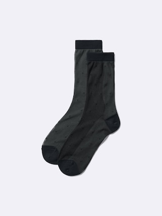 クルーソックス(シアードット)+E 【レディース】 【インナー・下着】【GU公式/ジーユー】 【BLACK】 クルーソックス(シアードット)+E 【レディース】 【インナー・下着】【GU公式/ジーユー】 【BLACK】