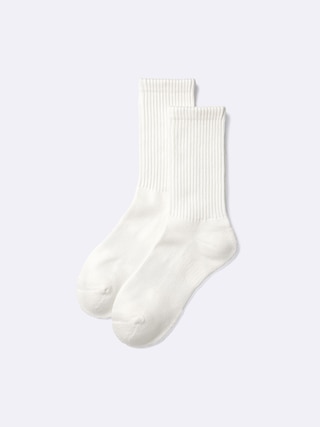 スタイルヒートリブパイルクルーソックス 【レディース】 【インナー・下着】【GU公式/ジーユー】 【OFF WHITE】 スタイルヒートリブパイルクルーソックス 【レディース】 【インナー・下着】【GU公式/ジーユー】 【OFF WHITE】