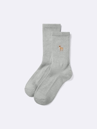 スタイルヒートパイルクルーソックス(刺繍) 【レディース】 【インナー・下着】【GU公式/ジーユー】 【GRAY】 スタイルヒートパイルクルーソックス(刺繍) 【レディース】 【インナー・下着】【GU公式/ジーユー】 【GRAY】