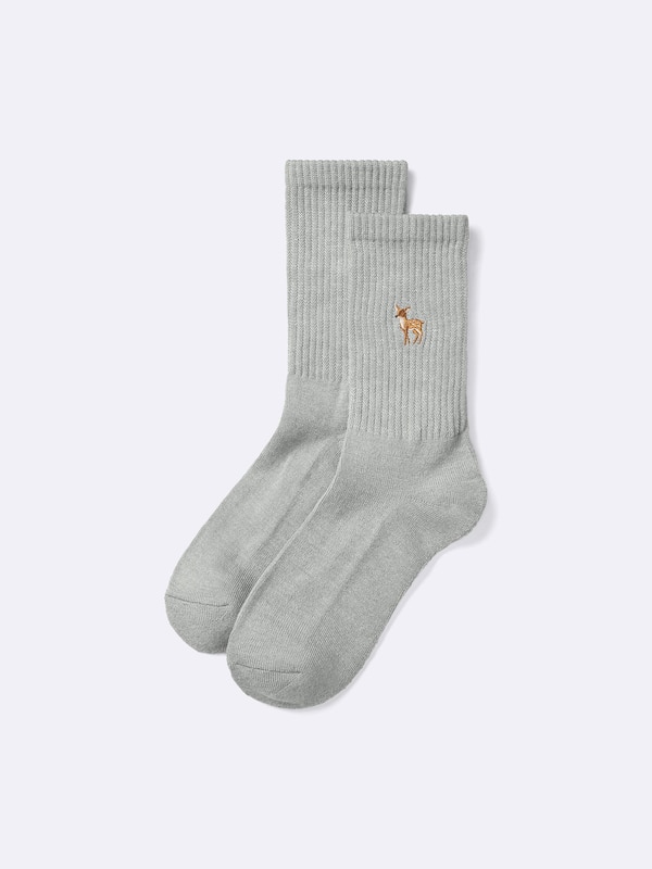 スタイルヒートパイルクルーソックス(刺繍)