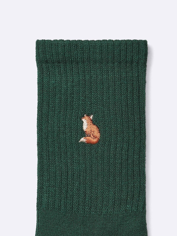 スタイルヒートパイルクルーソックス(刺繍)