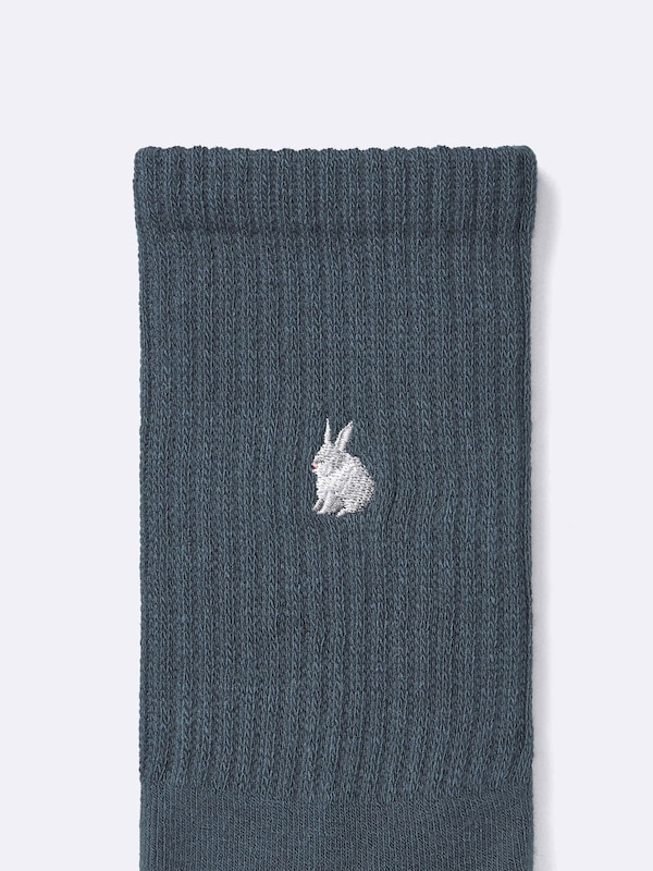 スタイルヒートパイルクルーソックス(刺繍)