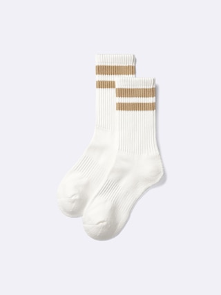 スタイルヒートパイルクルーソックス(ライン) 【レディース】 【インナー・下着】【GU公式/ジーユー】 【BEIGE】 スタイルヒートパイルクルーソックス(ライン) 【レディース】 【インナー・下着】【GU公式/ジーユー】 【BEIGE】