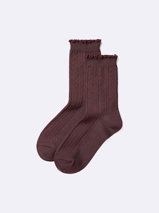 スタイルヒートクルーソックス(メロー) 【レディース】 【インナー・下着】【GU公式/ジーユー】 【BROWN】 スタイルヒートクルーソックス(メロー) 【レディース】 【インナー・下着】【GU公式/ジーユー】 【BROWN】