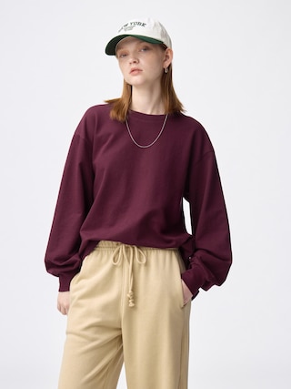 ライトスウェットオーバーサイズT(長袖) 【レディース】 【Tシャツ・カットソー・ブラフィール】【GU公式/ジーユー】 【WINE】 ライトスウェットオーバーサイズT(長袖) 【レディース】 【Tシャツ・カットソー・ブラフィール】【GU公式/ジーユー】 【WINE】