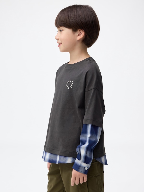 KIDS(男女兼用)レイヤードT(長袖)