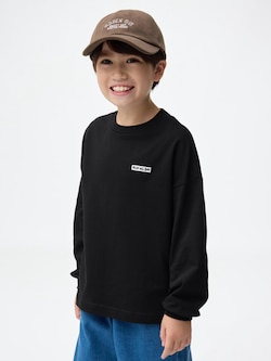 KIDS(男女兼用) コットンワンポイントT(長袖)