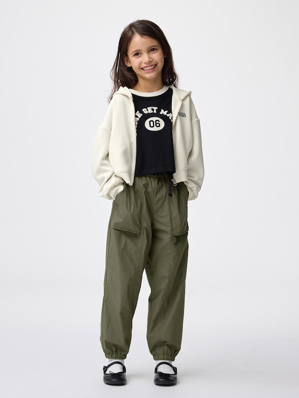 KIDS(男女兼用)裏フリースワイドジョガーパンツ