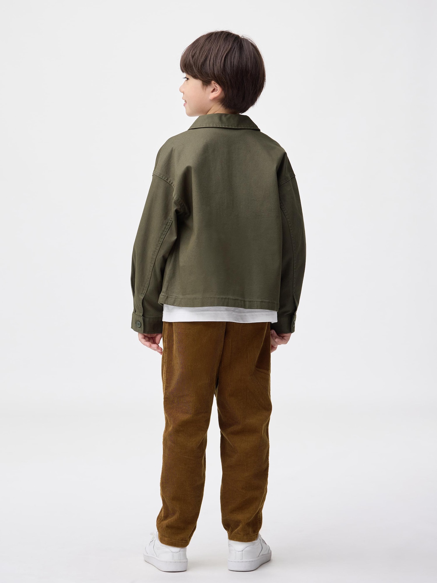 ブラウン　コーデュロイ コーデュロイオーバーシャツ