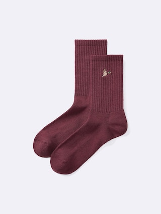 スタイルヒートハイアンクルソックス(刺繍) 【メンズ】 【インナー・下着】【GU公式/ジーユー】 【WINE】 スタイルヒートハイアンクルソックス(刺繍) 【メンズ】 【インナー・下着】【GU公式/ジーユー】 【WINE】