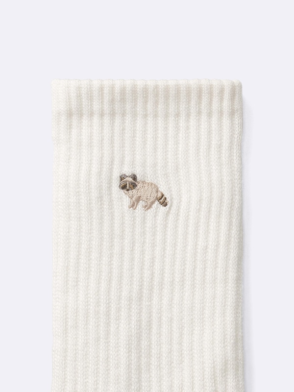 スタイルヒートハイアンクルソックス(刺繍)