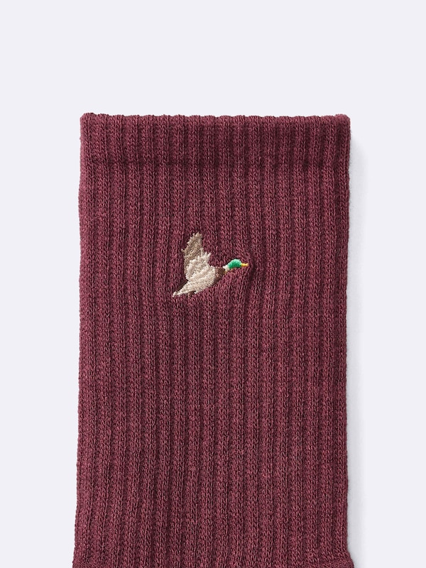 スタイルヒートハイアンクルソックス(刺繍)