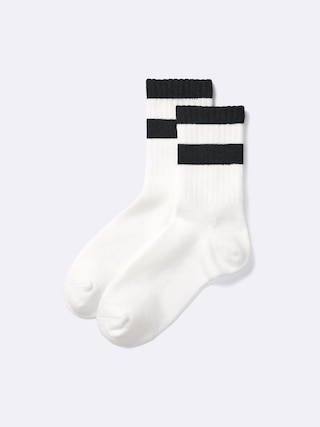 スタイルヒートハイアンクルソックス(ライン) 【メンズ】 【インナー・下着】【GU公式/ジーユー】 【WHITE】