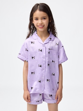GIRLSサテンパジャマ(半袖&ショートパンツ) Sanrio characters 【KIDS・TEEN】 【キッズ ルームウェア】【GU公式/ジーユー】 【LIGHT PURPLE】 GIRLSサテンパジャマ(半袖&ショートパンツ) Sanrio characters 【KIDS・TEEN】 【キッズ ルームウェア】【GU公式/ジーユー】 【LIGHT PURPLE】