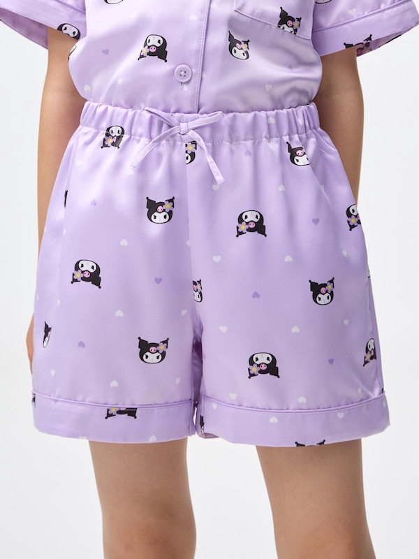 GIRLSサテンパジャマ(半袖&ショートパンツ) Sanrio characters