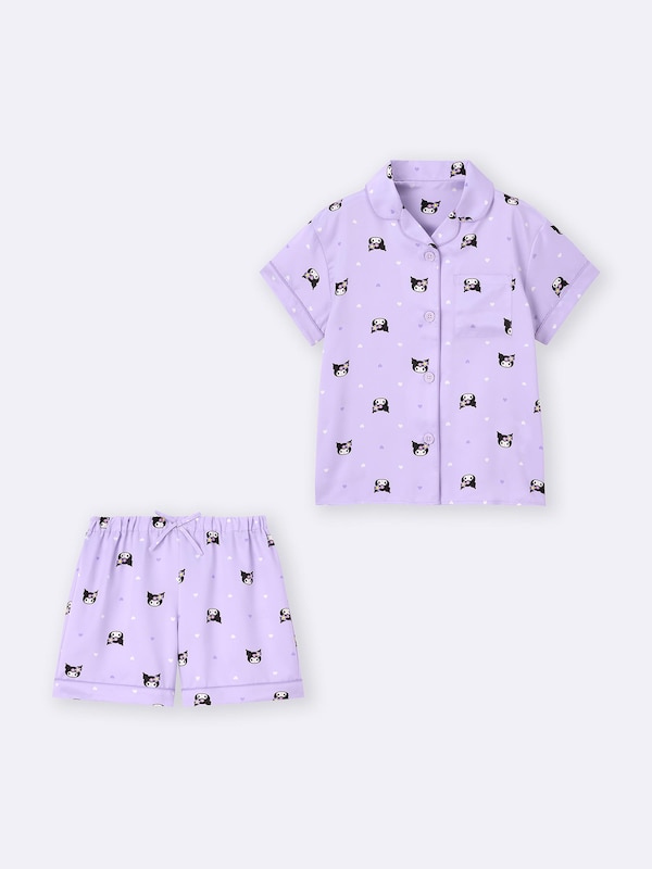 GIRLSサテンパジャマ(半袖&ショートパンツ) Sanrio characters