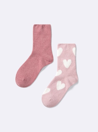 ルームソックス2P(ハート)+E 【レディース】 【インナー・下着】【GU公式/ジーユー】 【PINK】 ルームソックス2P(ハート)+E 【レディース】 【インナー・下着】【GU公式/ジーユー】 【PINK】