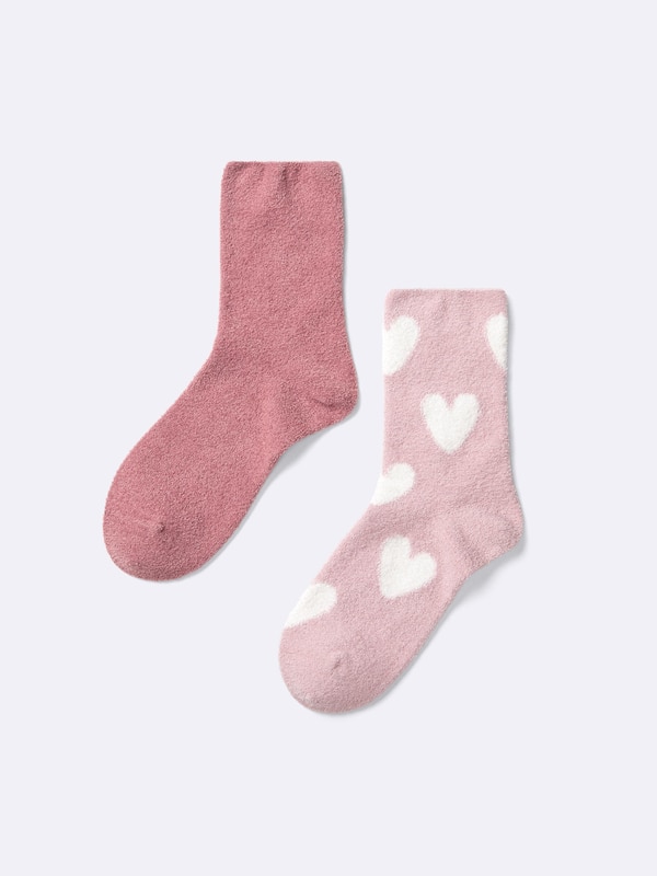 ルームソックス2P(ハート)+E