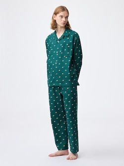 フランネルパジャマ(長袖&ロングパンツ)(プリント)+EC