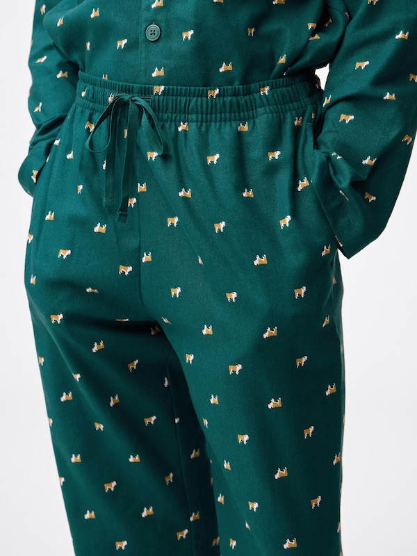 フランネルパジャマ(長袖&ロングパンツ)(プリント)+EC