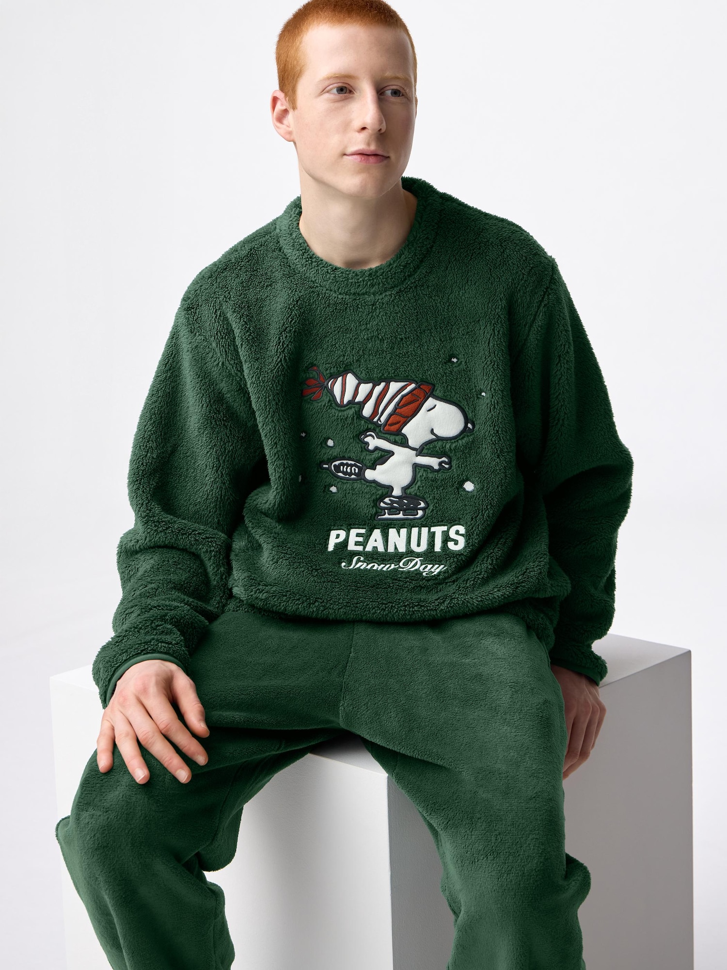 GU公式 | マシュマロフィールラウンジセット(長袖) Peanuts