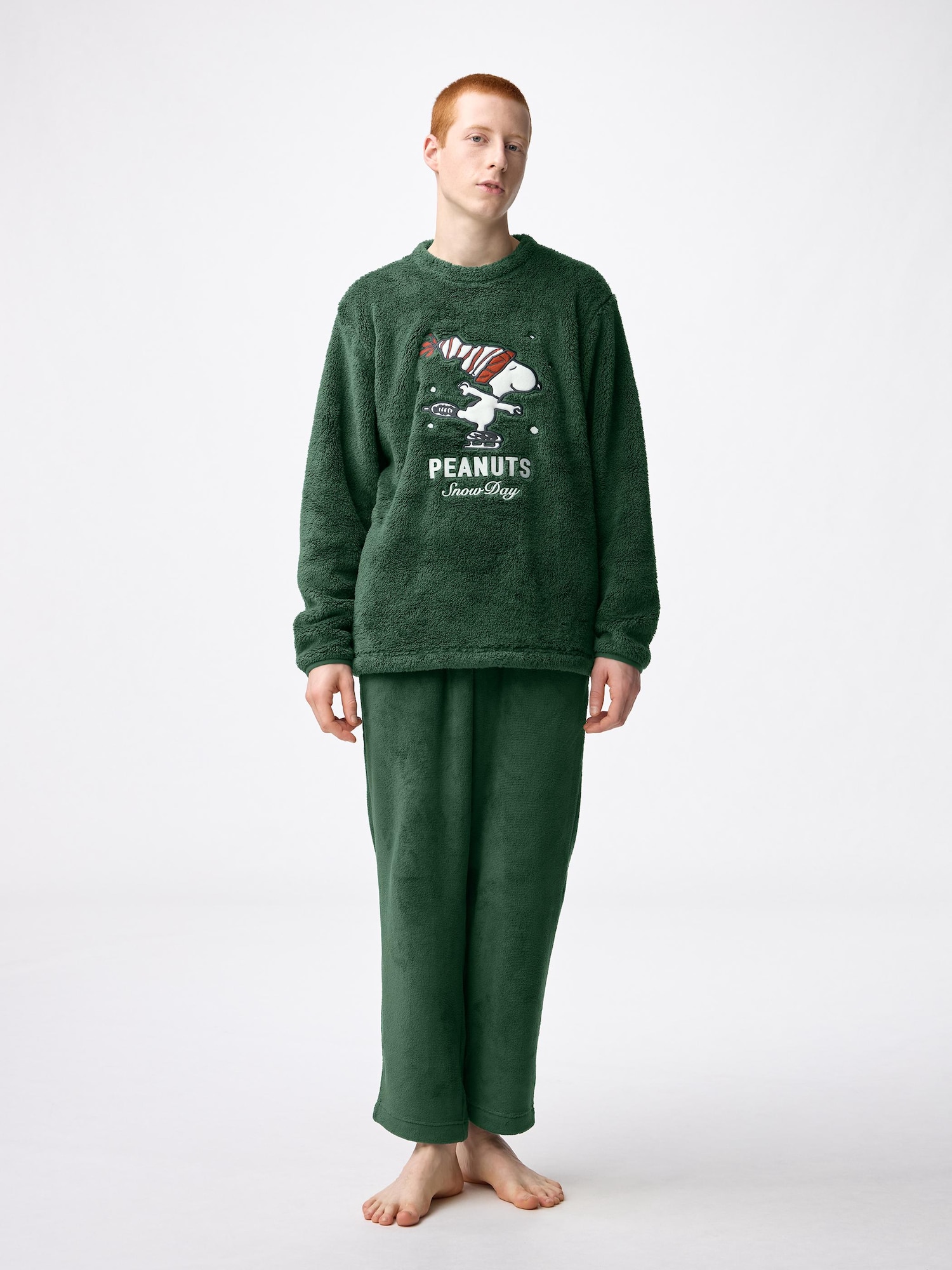 GU公式 | マシュマロフィールラウンジセット(長袖) Peanuts