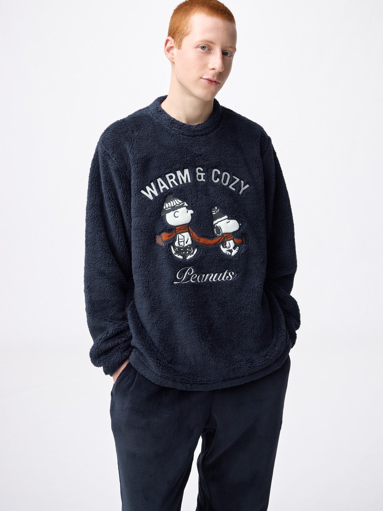 GU公式 | マシュマロフィールラウンジセット(長袖) Peanuts