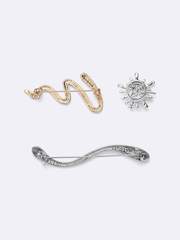 モチーフブローチ3P