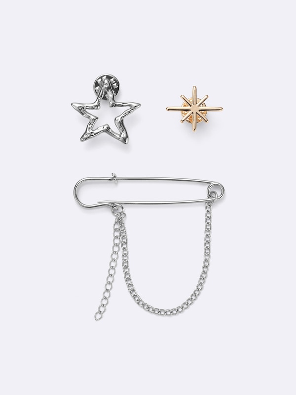 モチーフブローチ3P