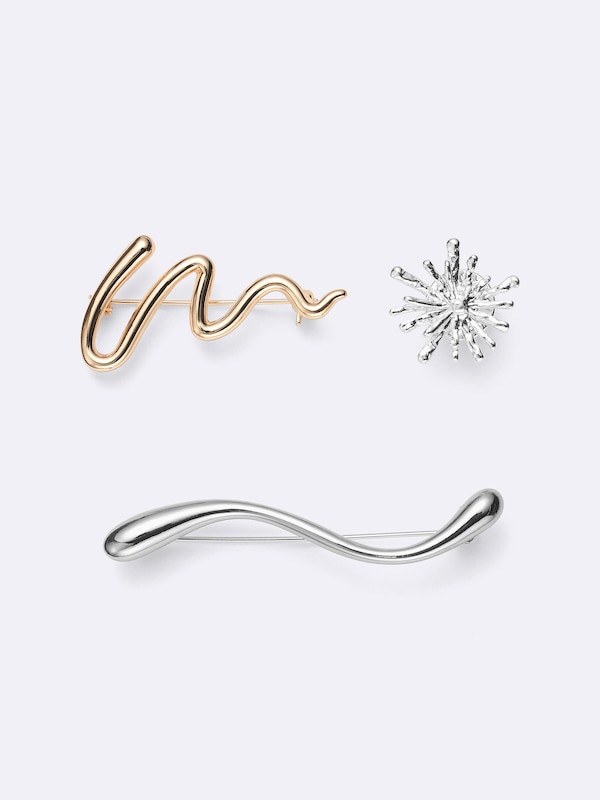 モチーフブ ローチ3P