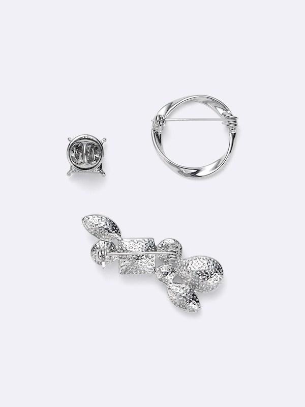 パールライクモチーフブローチ3P