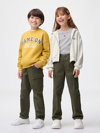 KIDS(男女兼用)ストレッチストレートカーゴパンツ 【KIDS・TEEN】 【キッズ パンツ・スカート】【GU公式/ジーユー】 【OLIVE】 KIDS(男女兼用)ストレッチストレートカーゴパンツ 【KIDS・TEEN】 【キッズ パンツ・スカート】【GU公式/ジーユー】 【OLIVE】