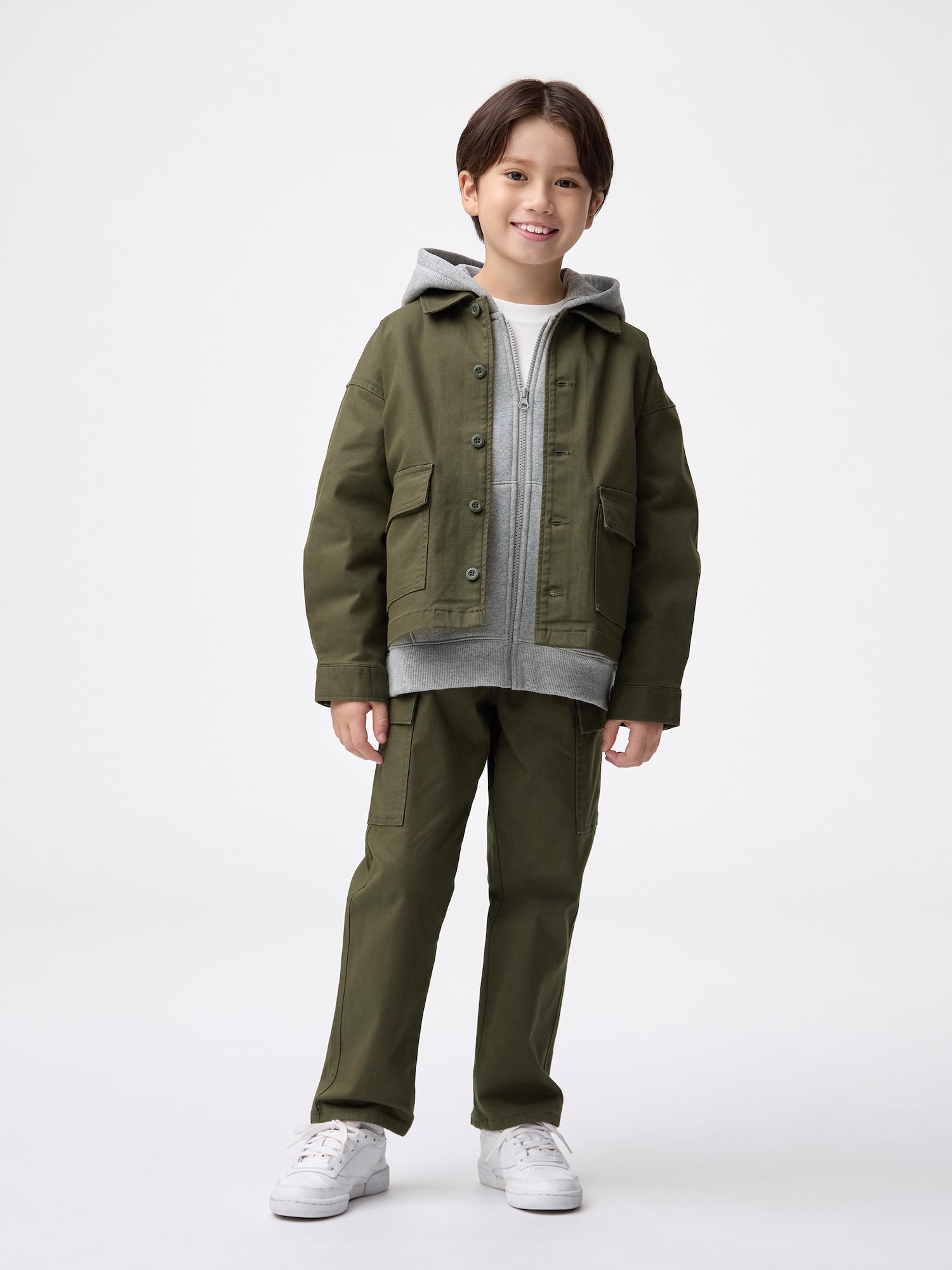 GU公式 | KIDS(男女兼用)ストレッチストレートカーゴパンツ