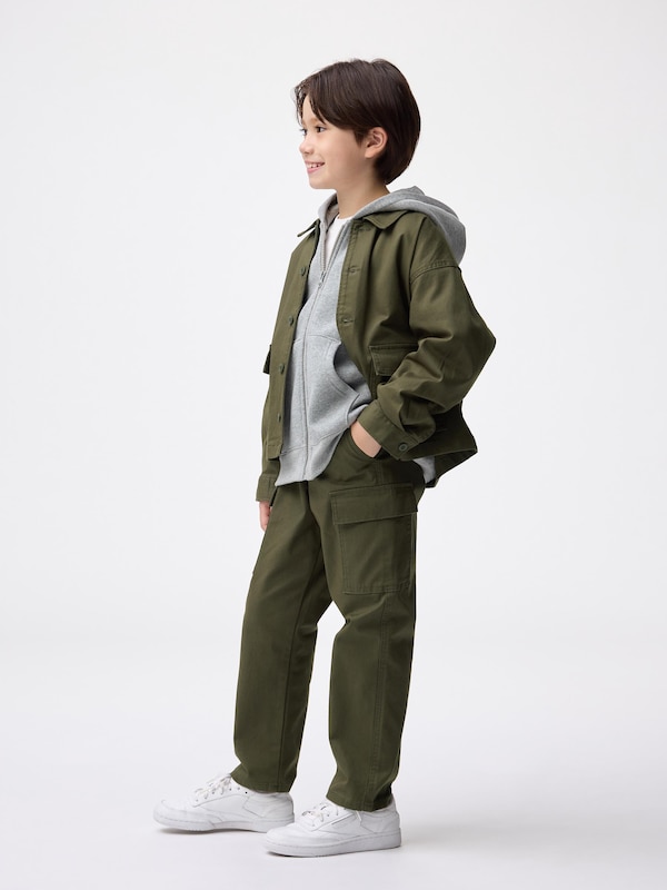 KIDS(男女兼用)ストレッチストレートカーゴパンツ