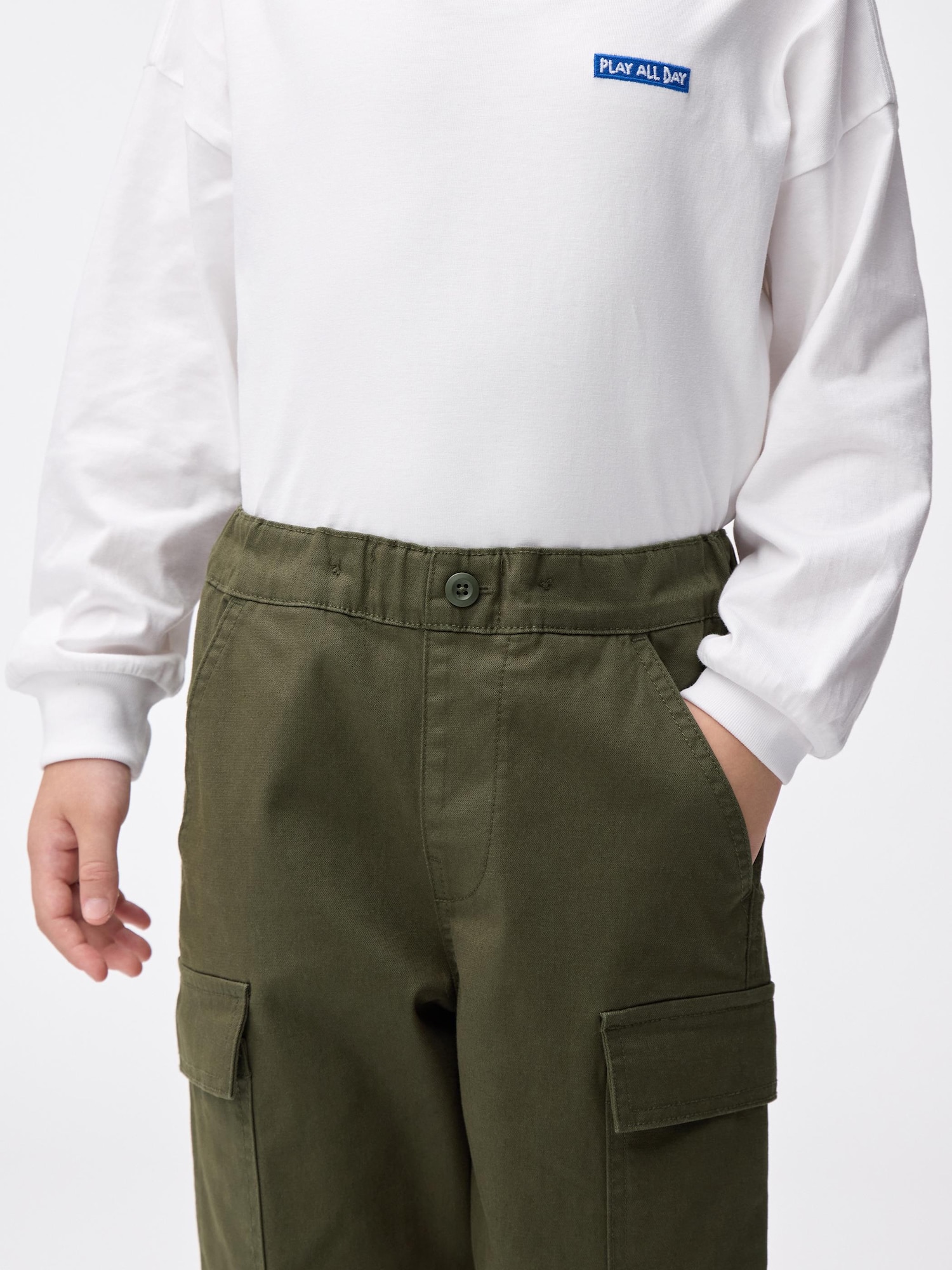 GU公式 | KIDS(男女兼用)ストレッチストレートカーゴパンツ