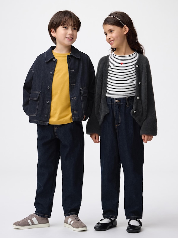 KIDS(男女兼用) デニムキャロットパンツ