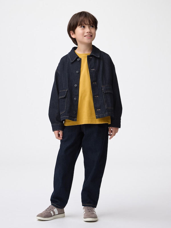 KIDS(男女兼用) デニムキャロットパンツ