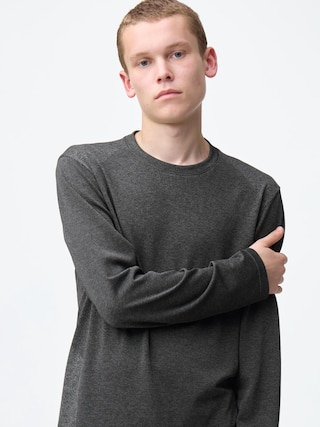 サイドシームレスクルーネックT(長袖)GA 【メンズ】 【Tシャツ・カットソー】【GU公式/ジーユー】 【GRAY】 サイドシームレスクルーネックT(長袖)GA 【メンズ】 【Tシャツ・カットソー】【GU公式/ジーユー】 【GRAY】