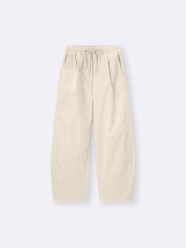 コーデュロイバレルレッグイージーパンツ