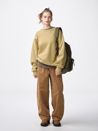 コーデュロイバレルレッグイージーパンツ 【レディース】 【パンツ】【GU公式/ジーユー】 【BROWN】 コーデュロイバレルレッグイージーパンツ 【レディース】 【パンツ】【GU公式/ジーユー】 【BROWN】
