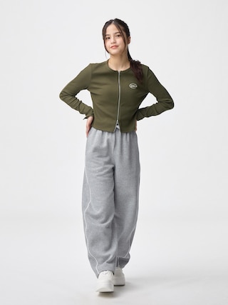 GIRLSヘビーウェイトスウェットバレルレッグパンツJR 【KIDS・TEEN】 【TEEN(ティーン)】【GU公式/ジーユー】 【GRAY】 GIRLSヘビーウェイトスウェットバレルレッグパンツJR 【KIDS・TEEN】 【TEEN(ティーン)】【GU公式/ジーユー】 【GRAY】