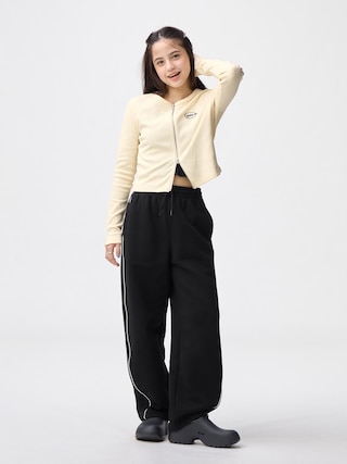 GIRLSヘビーウェイトスウェットバレルレッグパンツJR 【KIDS・TEEN】 【TEEN(ティーン)】【GU公式/ジーユー】 【BLACK】 GIRLSヘビーウェイトスウェットバレルレッグパンツJR 【KIDS・TEEN】 【TEEN(ティーン)】【GU公式/ジーユー】 【BLACK】