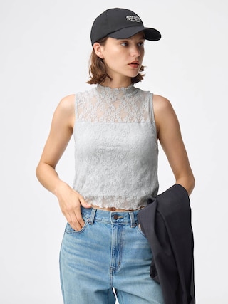 ブラフィールクロップドレースT(ノースリーブ) 【レディース】 【Tシャツ・スウェット】【GU公式/ジーユー】 【LIGHT GRAY】 ブラフィールクロップドレースT(ノースリーブ) 【レディース】 【Tシャツ・スウェット】【GU公式/ジーユー】 【LIGHT GRAY】