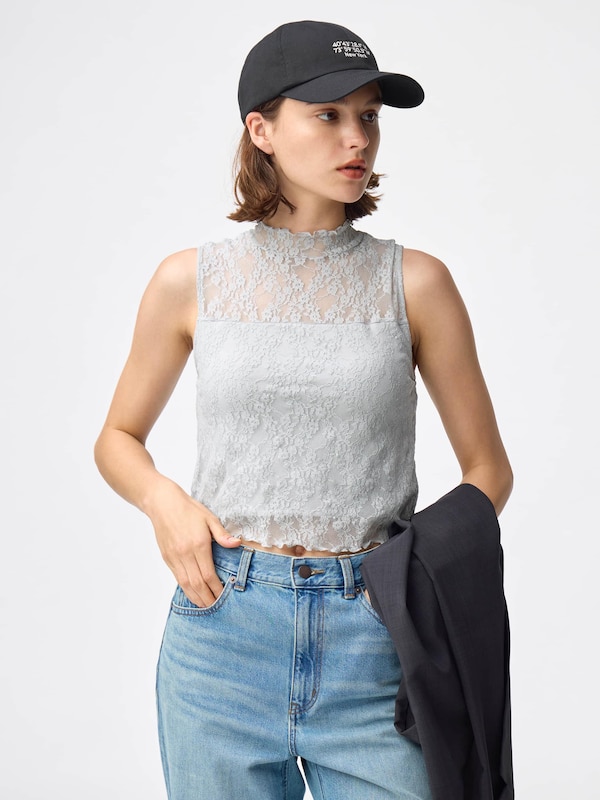 ブラフィールク��ロップドレースT(ノースリーブ)