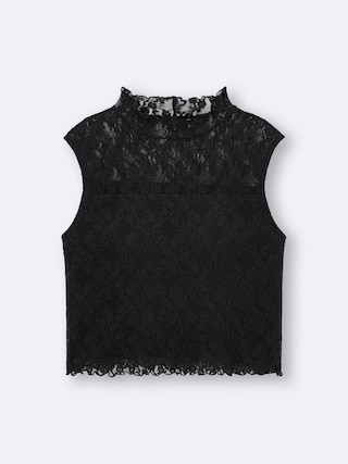 ブラフィールクロップドレースT(ノースリーブ) 【レディース】 【Tシャツ・スウェット】【GU公式/ジーユー】 【BLACK】 ブラフィールクロップドレースT(ノースリーブ) 【レディース】 【Tシャツ・スウェット】【GU公式/ジーユー】 【BLACK】