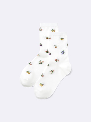 クルーソックス(フルーツ) 【レディース】 【インナー・下着】【GU公式/ジーユー】 【OFF WHITE】 クルーソックス(フルーツ) 【レディース】 【インナー・下着】【GU公式/ジーユー】 【OFF WHITE】