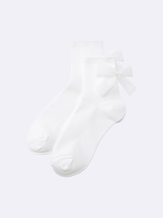 アンクルソックス(チュールリボン) 【レディース】 【インナー・下着】【GU公式/ジーユー】 【OFF WHITE】 アンクルソックス(チュールリボン) 【レディース】 【インナー・下着】【GU公式/ジーユー】 【OFF WHITE】
