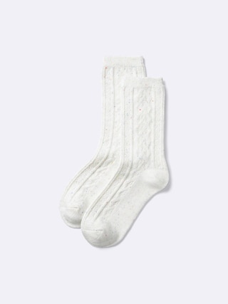 スタイルヒートクルーソックス(ネップ) 【レディース】 【インナー・下着】【GU公式/ジーユー】 【OFF WHITE】 スタイルヒートクルーソックス(ネップ) 【レディース】 【インナー・下着】【GU公式/ジーユー】 【OFF WHITE】